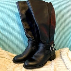 Faux leather boots, size 7